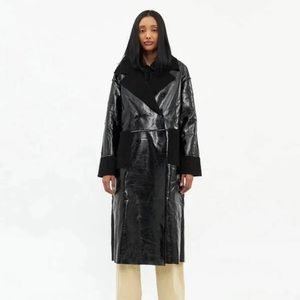 Patent trench coat